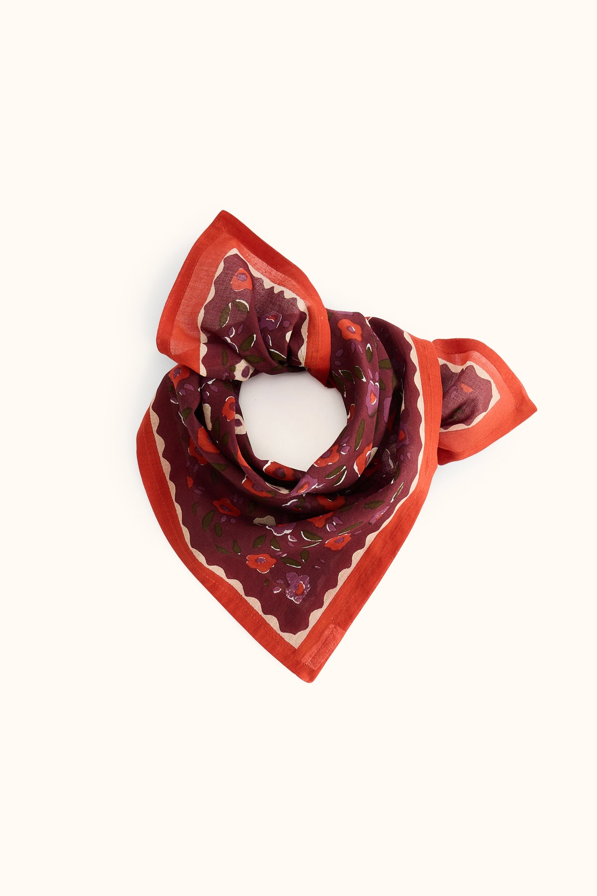 Small Foulard Dupitta en voile de coton