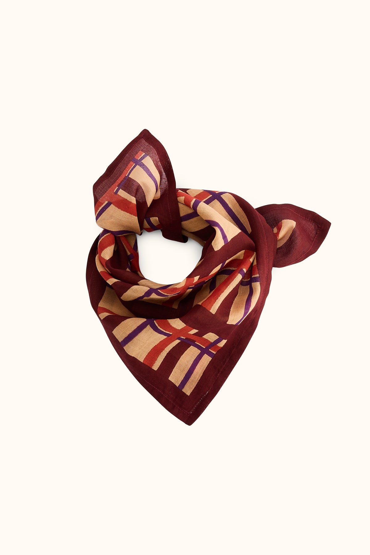 Small Foulard Dupitta en voile de coton