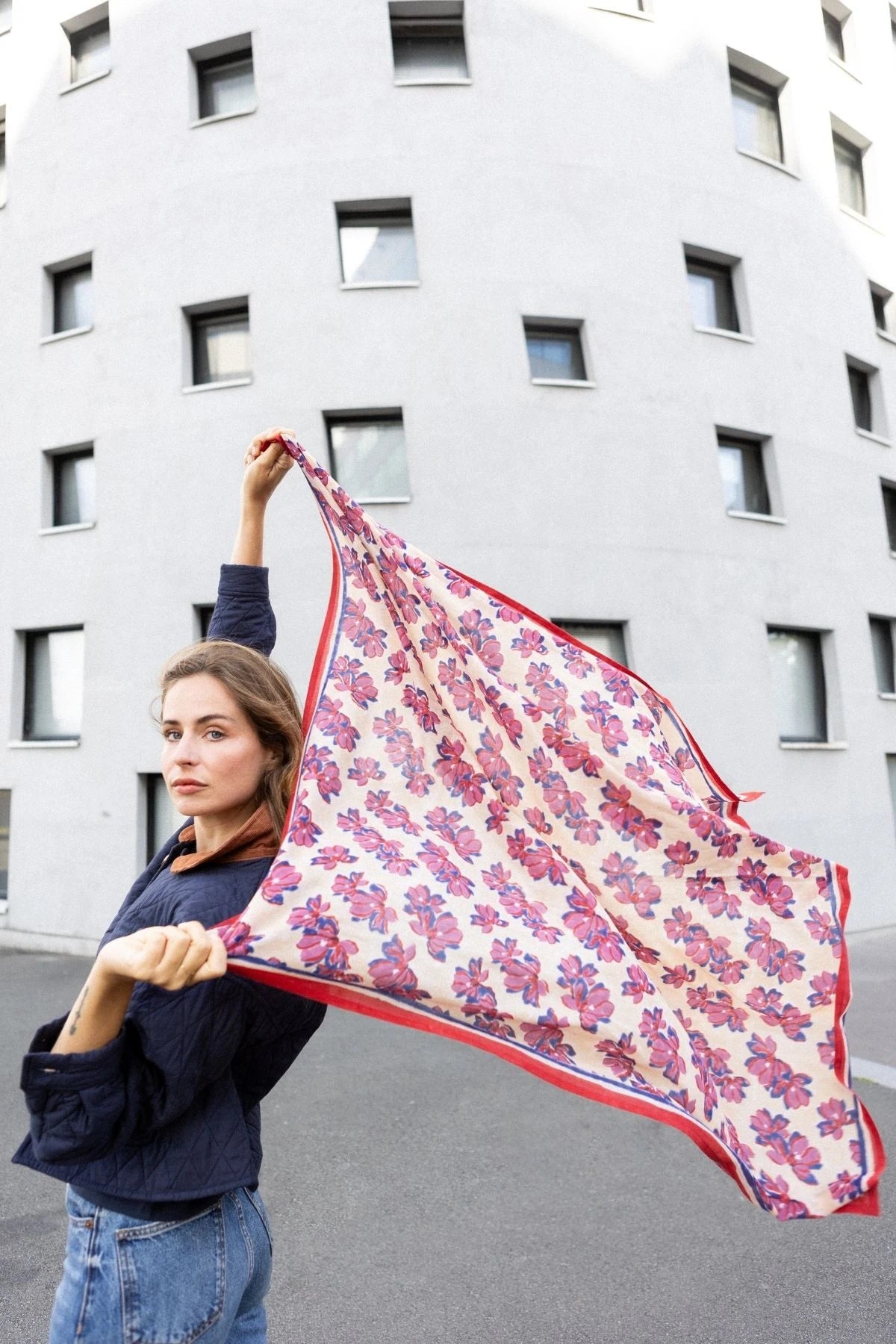 Large Purple Dupatta Scarf