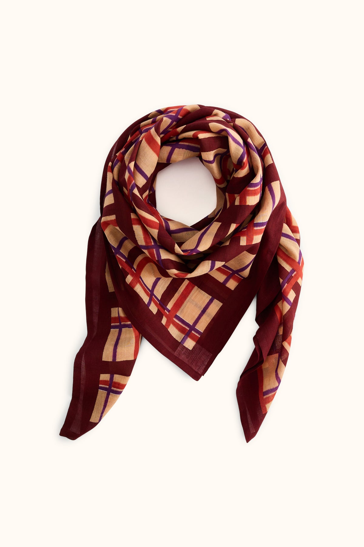 Big Foulard Dupatta en voile de coton