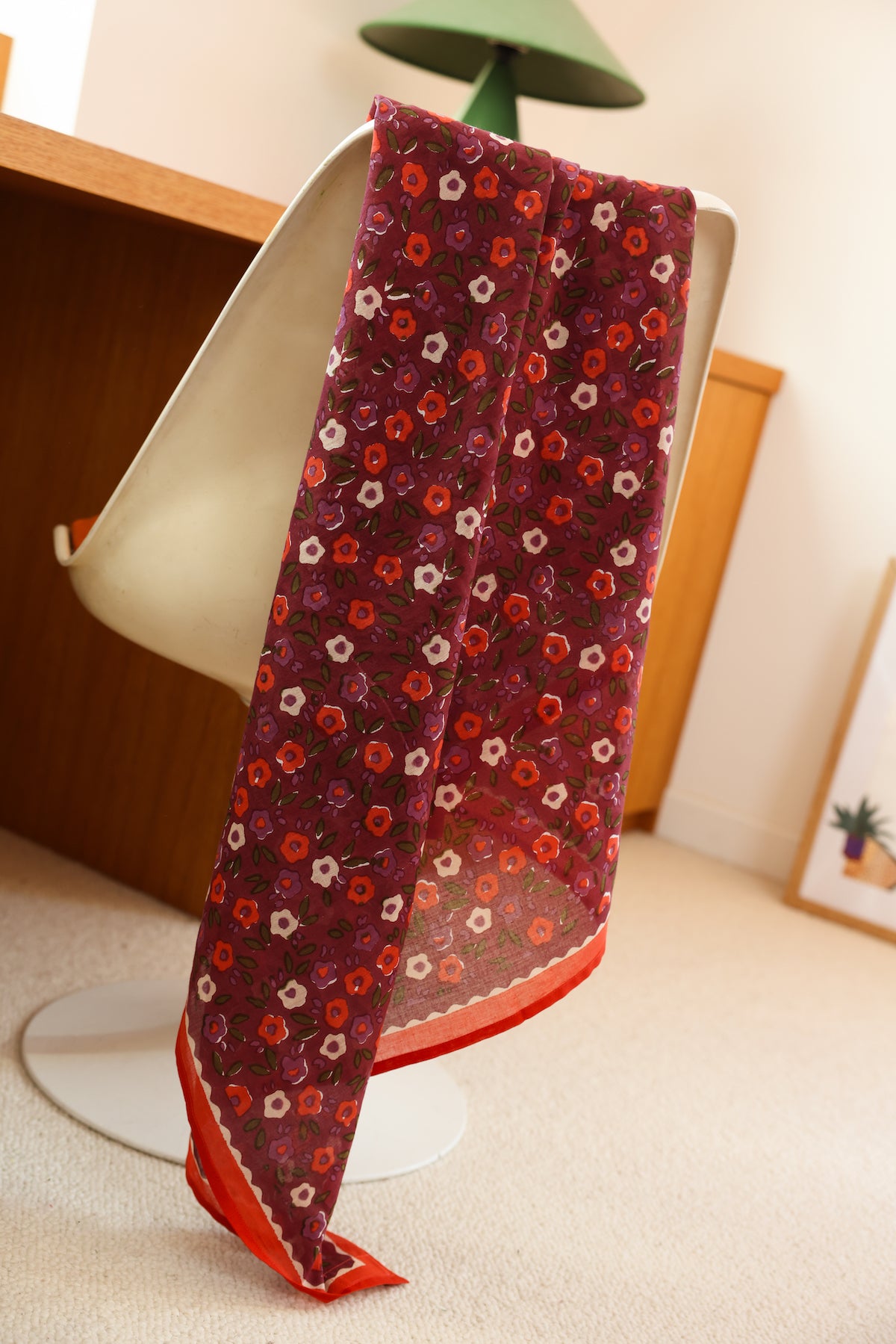 Big Foulard Dupatta en voile de coton