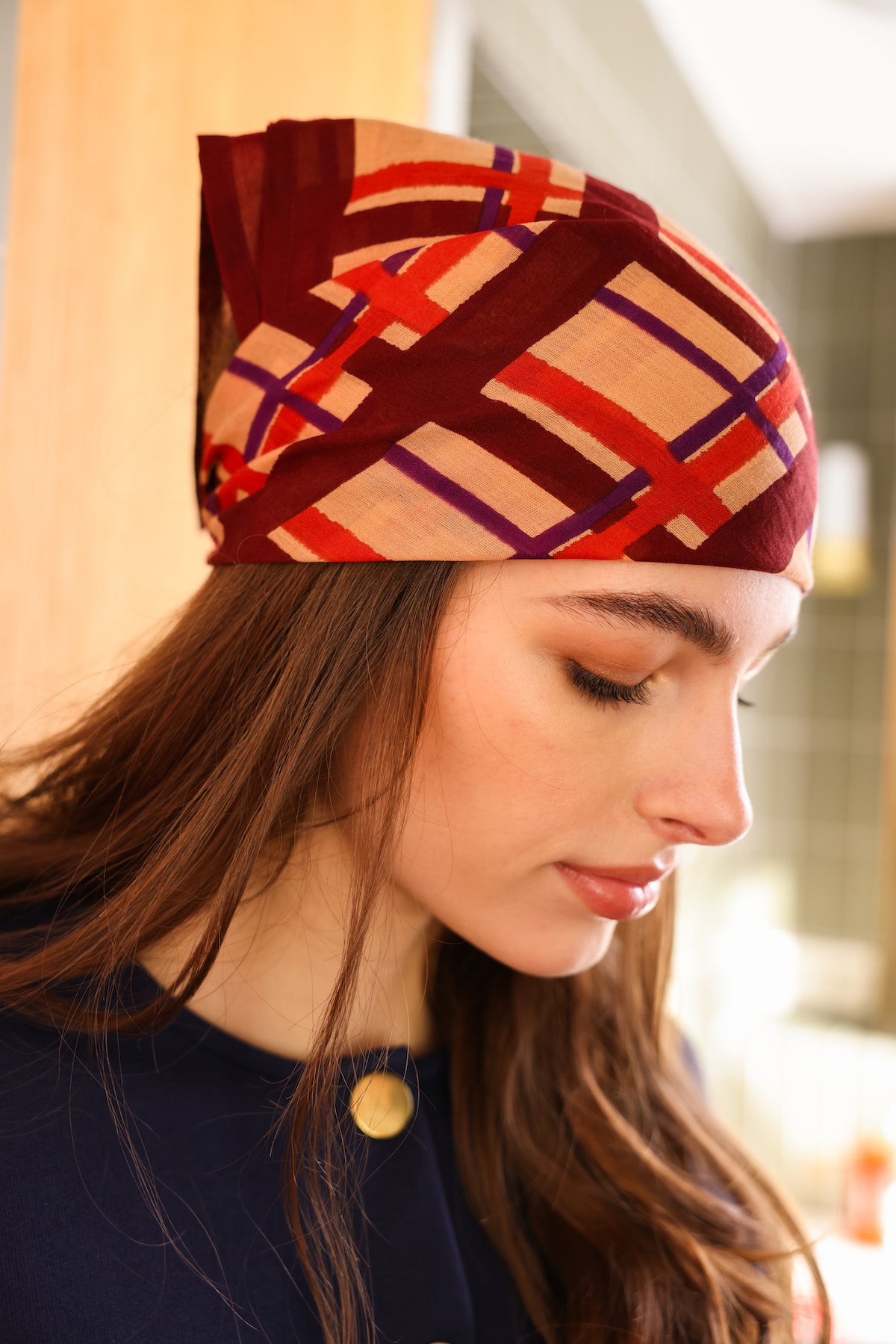 Small Foulard Dupitta en voile de coton