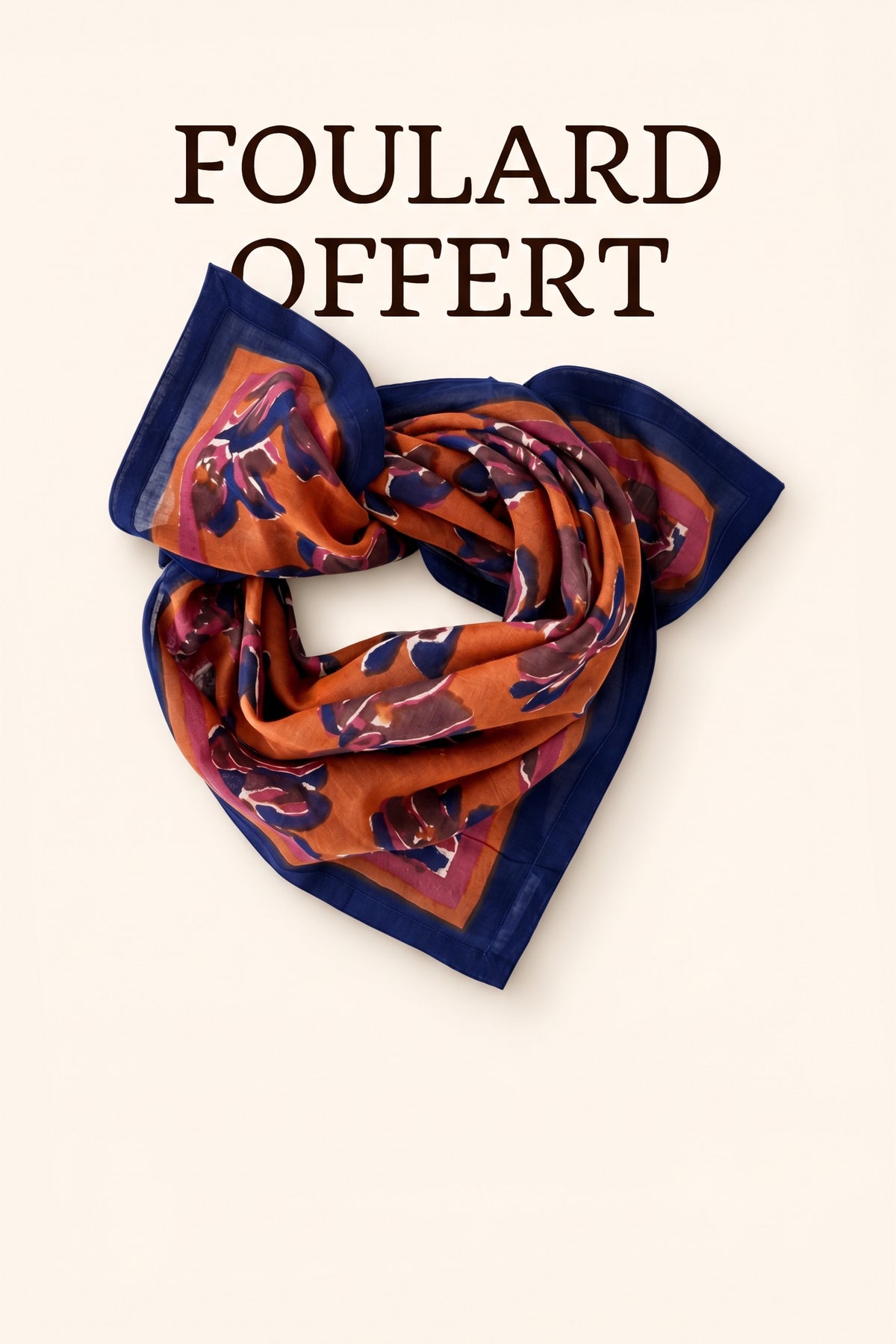 Small Foulard Dupitta en voile de coton