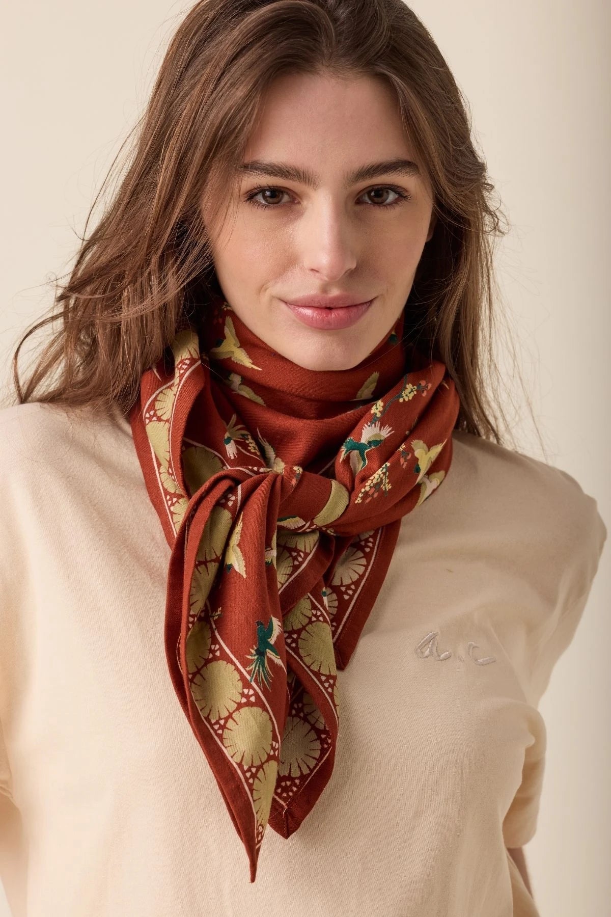 Large Latika Cherry Scarf