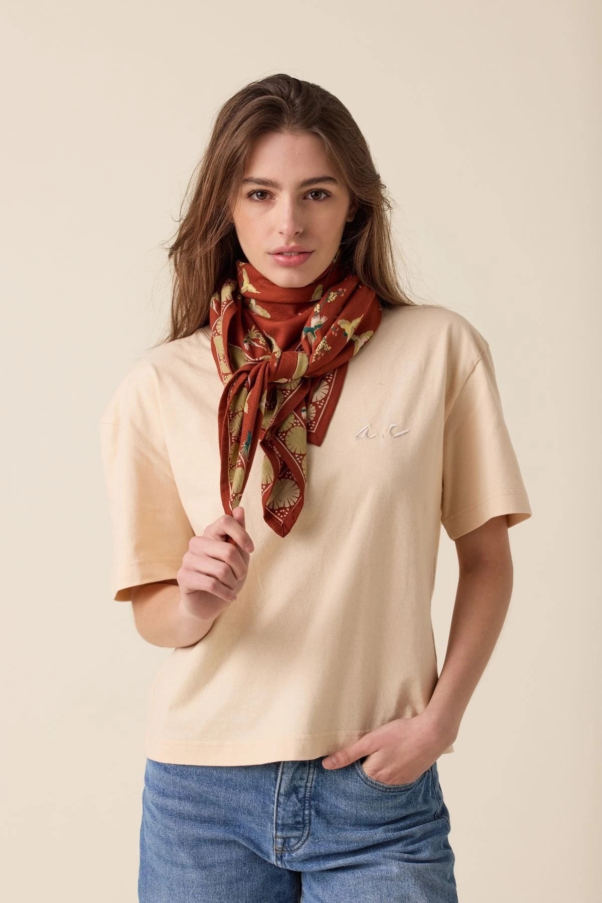 Large Latika Cherry Scarf