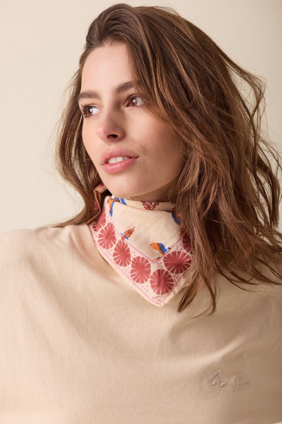 Small Cerise Manika Scarf